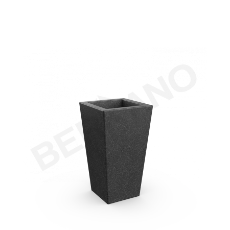 Кашпо Trapezio 70V DB Black Granite
