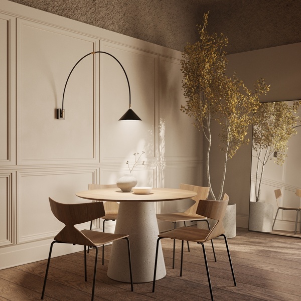 Настенный светильник Hinoo черный от интернет-магазина IDODOM.RU