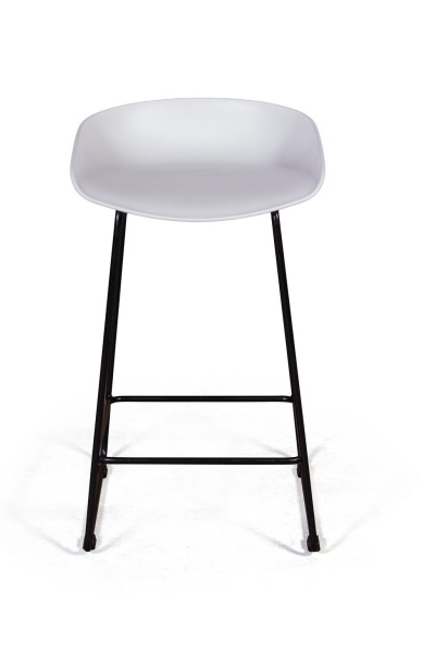 Стул полубарный Leo пластик белый от интернет-магазина IDODOM.RU