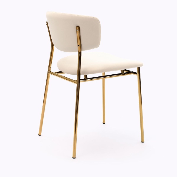 Стул Deimos, микровелюр бежевый лайт, опоры золото от интернет-магазина IDODOM.RU