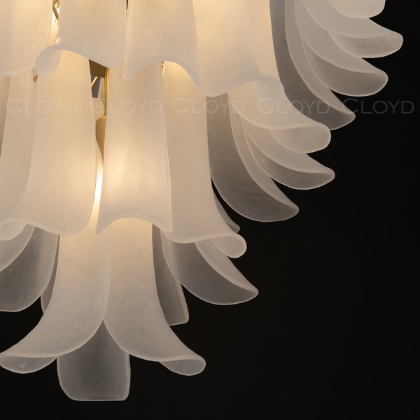 Люстра Cloyd AZORES-A C10 / Ø65 см - латунь светл. - белое матовое стекло (арт.11651) от интернет-магазина IDODOM.RU