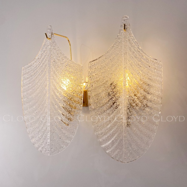 Бра Cloyd BONGA-A W2 / выс. 29 см - золото - прозрачн. стекло (арт.20438) от интернет-магазина IDODOM.RU