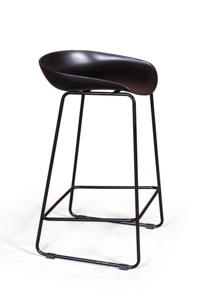 Стул полубарный Leo пластик черный от интернет-магазина IDODOM.RU