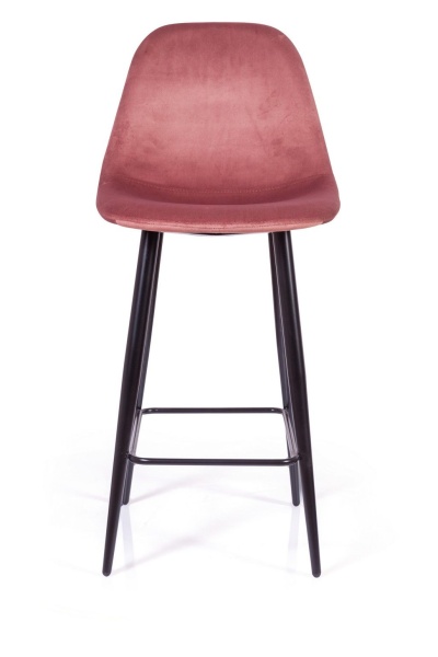 Стул полубарный TED, бархат пудровый 15 /опора конус от интернет-магазина IDODOM.RU