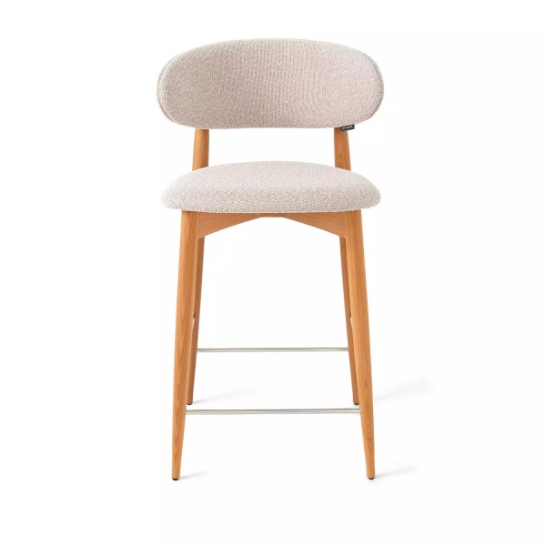 Стул полубарный Paolo бук натуральный, ткань, бежевый от интернет-магазина IDODOM.RU