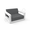 Кресло Quarter lounge с подушками Snow White, Dark grey