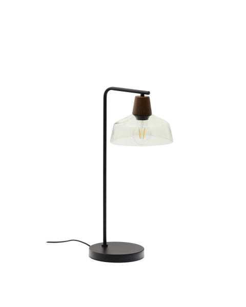 Настольная лампа Silex с металлической ножкой и плафоном из зеленого стекла от интернет-магазина IDODOM.RU