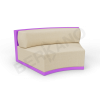 Диван полукруглый Fame с подушкой Deep Violet, Bone Brown