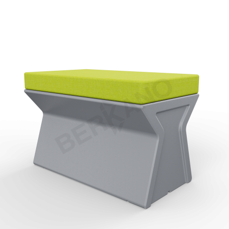 Скамейка X-seat Line Concrete Gray / Green