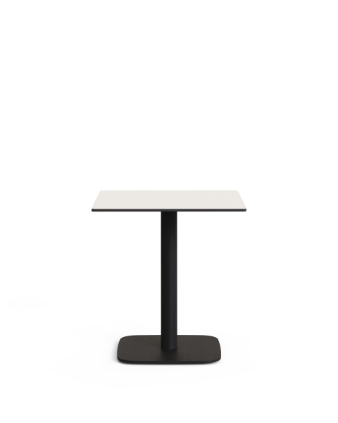 Dina Уличный стол белый на черном металлическом основании 68 x 68 x 70 см от интернет-магазина IDODOM.RU