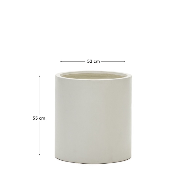 Aiguablava Кашпо из белого цемента Ø 52 см от интернет-магазина IDODOM.RU