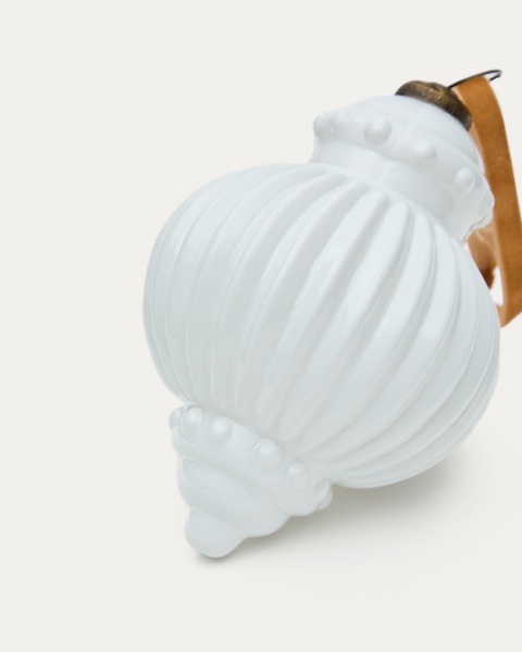 Набор из 2 рождественских шаров Irlo из белого переработанного стекла, Ø 13 см от интернет-магазина IDODOM.RU