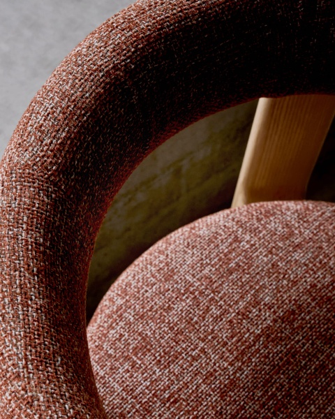 Granite Стул на 4 ножках из терракотового шенилла и массива ясеня в натуральной отделке от интернет-магазина IDODOM.RU