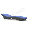 Шезлонг Quaro с подушками Coal Black, Navy