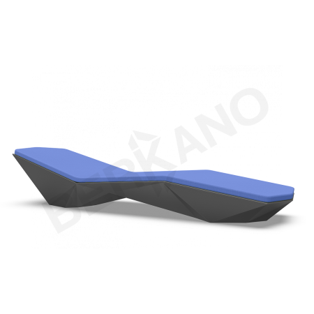 Шезлонг Quaro с подушками Coal Black, Navy