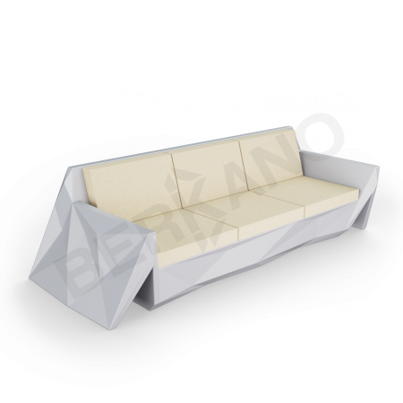 Диван Quaro с подушками Concrete Gray, Bone Brown