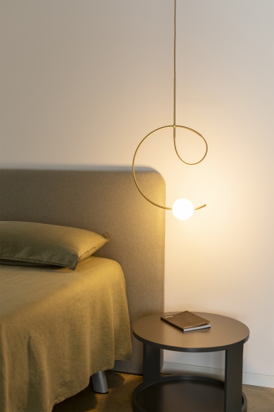 Подвесной светильник Loop LOO_4125S с поверхностным навесом золотой от интернет-магазина IDODOM.RU