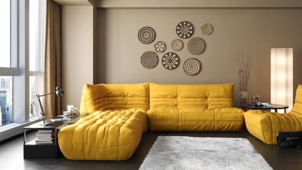 Пуф ДеФранс™️ 90/90 - Эконом микровелюр