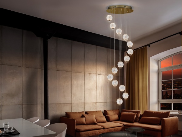 Люстра Austral LED 14L Ø50 золото от интернет-магазина IDODOM.RU