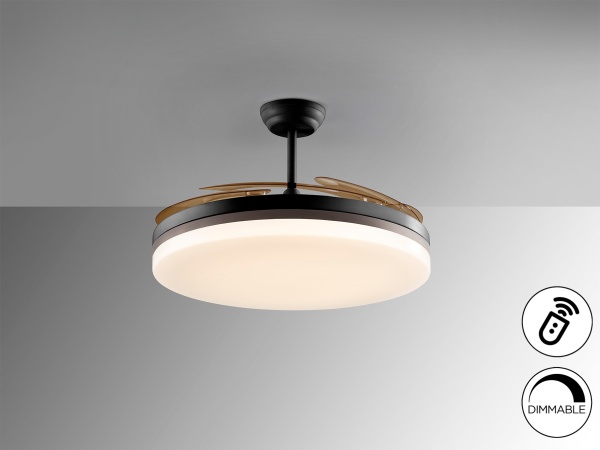 Vento Вентилятор потолочный со светодиодом черный D80/150 DIM от интернет-магазина IDODOM.RU