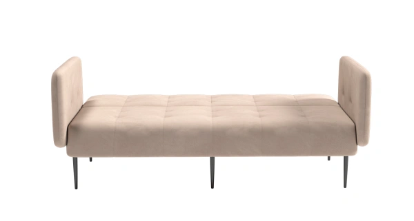 Monaco диван-кровать прямой с подлокотниками, трехместный, велюр бежевый Velutto 06 от интернет-магазина IDODOM.RU