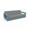 Диван Quarter lounge с подушками бирюзового цвета, аксессуар серого цвета