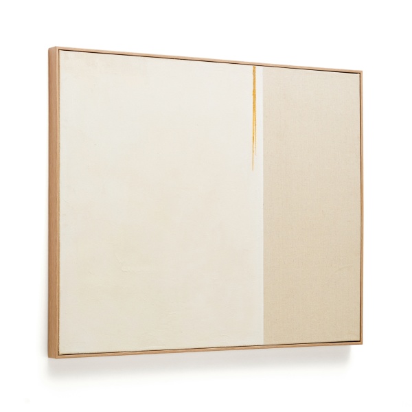 Salin Абстрактная картина с горизонтальной льняной полосой 80 х 100 см от интернет-магазина IDODOM.RU