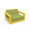 Кресло Quarter lounge с подушками Yellow, Green