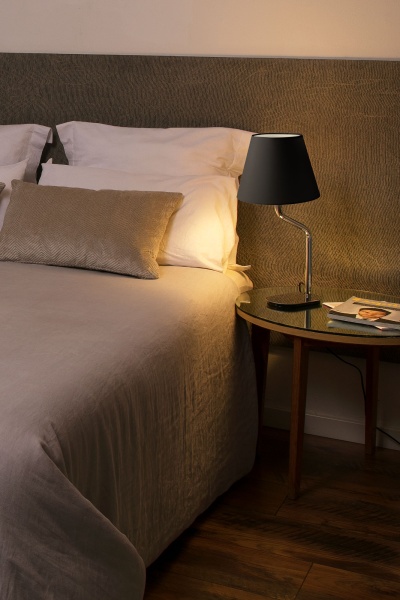 Настольная лампа Eterna хром/черный от интернет-магазина IDODOM.RU