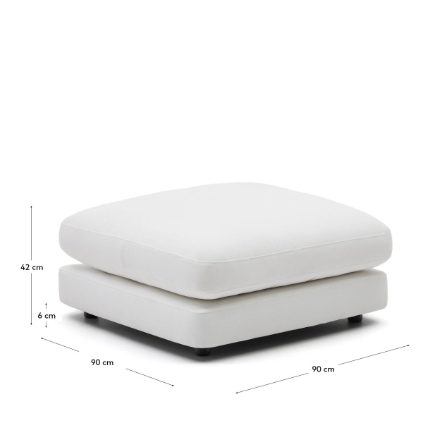 Пуф Gala белый 90 x 90 см от интернет-магазина IDODOM.RU