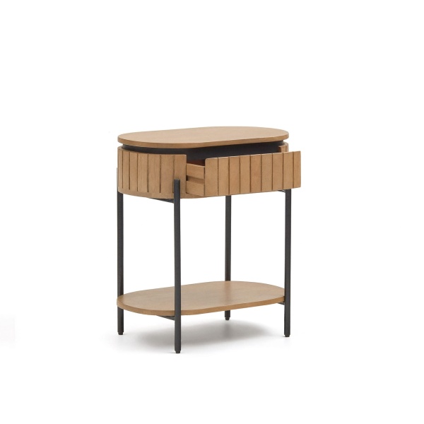 Licia Прикроватная тумбочка из дерева манго с натуральной отделкой 55 x 56 см от интернет-магазина IDODOM.RU