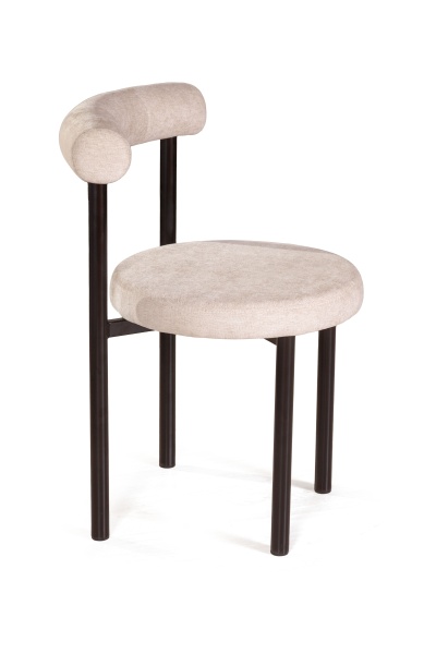 Стул Biggi, шенил Puffy beige / опоры черные от интернет-магазина IDODOM.RU