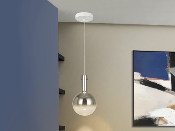 Подвесной светильник Matices 1L белый-дымчатый от интернет-магазина IDODOM.RU