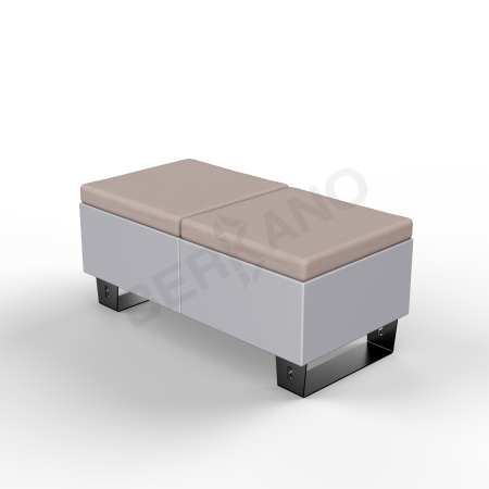 Скамейка Brick 120 Concrete Gray, Cappuccino