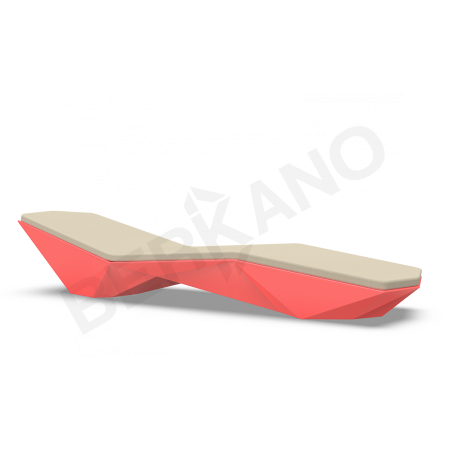 Шезлонг Quaro с подушками Chili Red, Bone Brown