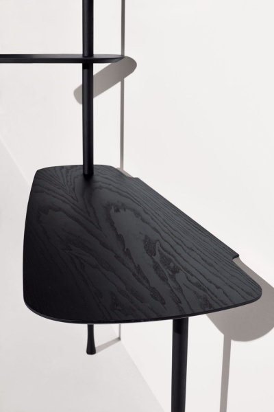 Стол письменный с полками Unica черный ясень от интернет-магазина IDODOM.RU