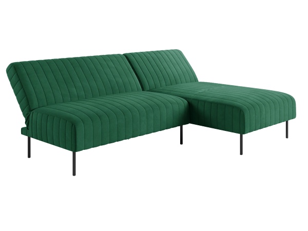 Baccara диван-кровать с шезлонгом, без подлокотников, бархат зеленый 19 от интернет-магазина IDODOM.RU