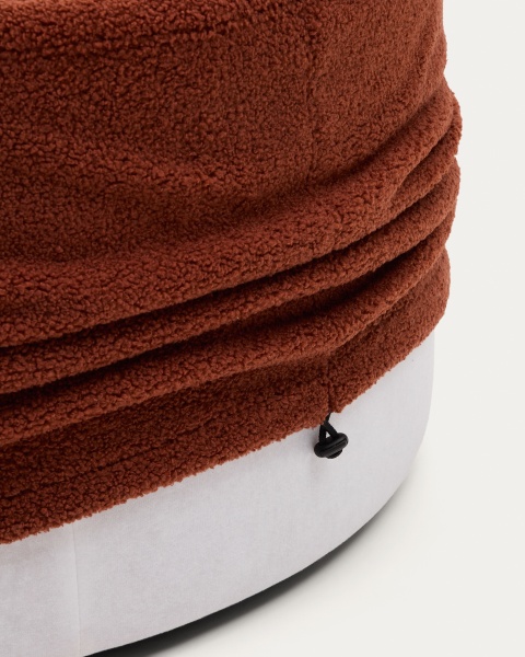 Чехол на пуф Kaeli из терракотового букле Ø 90 см от интернет-магазина IDODOM.RU