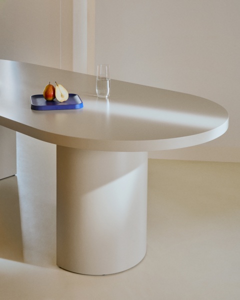 Стол Nealy из лакированного МДФ в отделке экрю, 200 x 100 от интернет-магазина IDODOM.RU