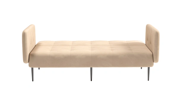 Monaco диван-кровать прямой с подлокотниками, трехместный, велюр бежевый Velutto 04 от интернет-магазина IDODOM.RU