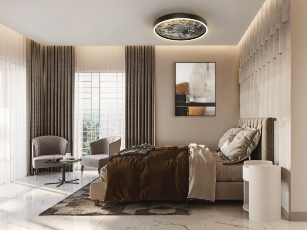 Потолочный светильник Stone CCT- черный LED 60D от интернет-магазина IDODOM.RU