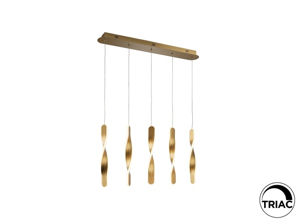 Люстра Twist 5L золотая от интернет-магазина IDODOM.RU
