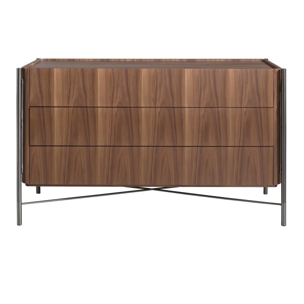 Комод 7139/MC2201DR из ореха и затемненной стали от интернет-магазина IDODOM.RU