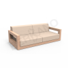 Диван Quarter lounge с подушками терракотового цвета, аксессуар молочного цвета
