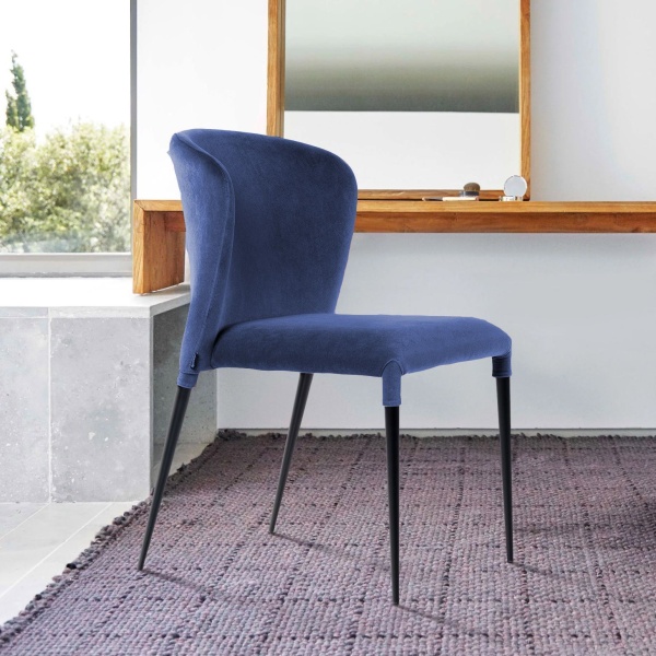 Стул Albert (Альберт), бархат синий 29 от интернет-магазина IDODOM.RU