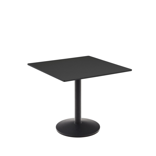 Esilda Садовый стол черного цвета с черной металлической ножкой от интернет-магазина IDODOM.RU