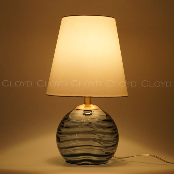 Настольная лампа Cloyd REBA T1 / выс. 45 см - латунь - синее стекло (арт.30122) от интернет-магазина IDODOM.RU