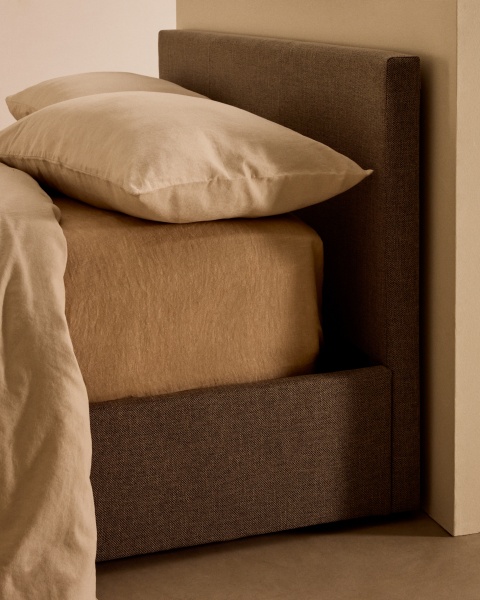 Nahiri Мягкая серая пуф-кровать для матраса 90 x 200 см от интернет-магазина IDODOM.RU