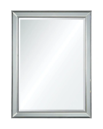 Лаконичное настенное зеркало "Блез" с универсальной прямоугольной формой и рамой серебряного цвета, которая прекрасно отражает свет и цвет. Это зеркало возможно разместить на стене в горизонтальном и вертикальном положении.