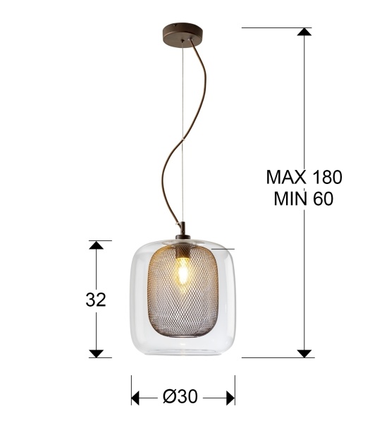Подвесной светильник Fox 1L шоколадный большой от интернет-магазина IDODOM.RU